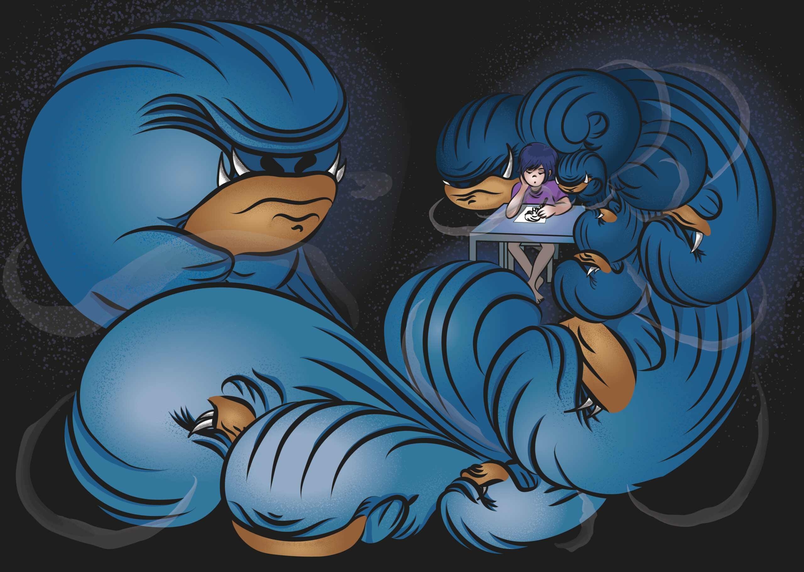 criaturas imaginación monstruos ilustración cómic